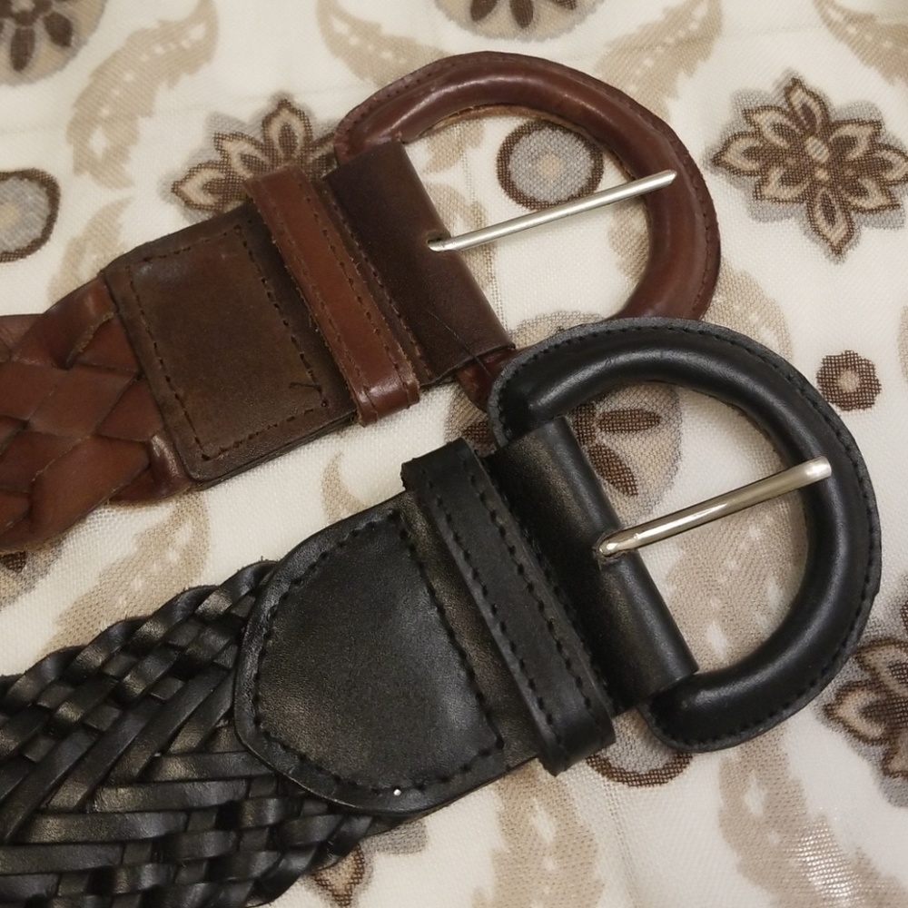 Banana Republic Factory leather belts braided
